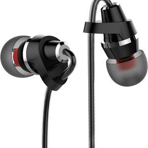 BYZ in Ear Headphones with Mic Wired Earbuds Black for MP3 Player Stereo